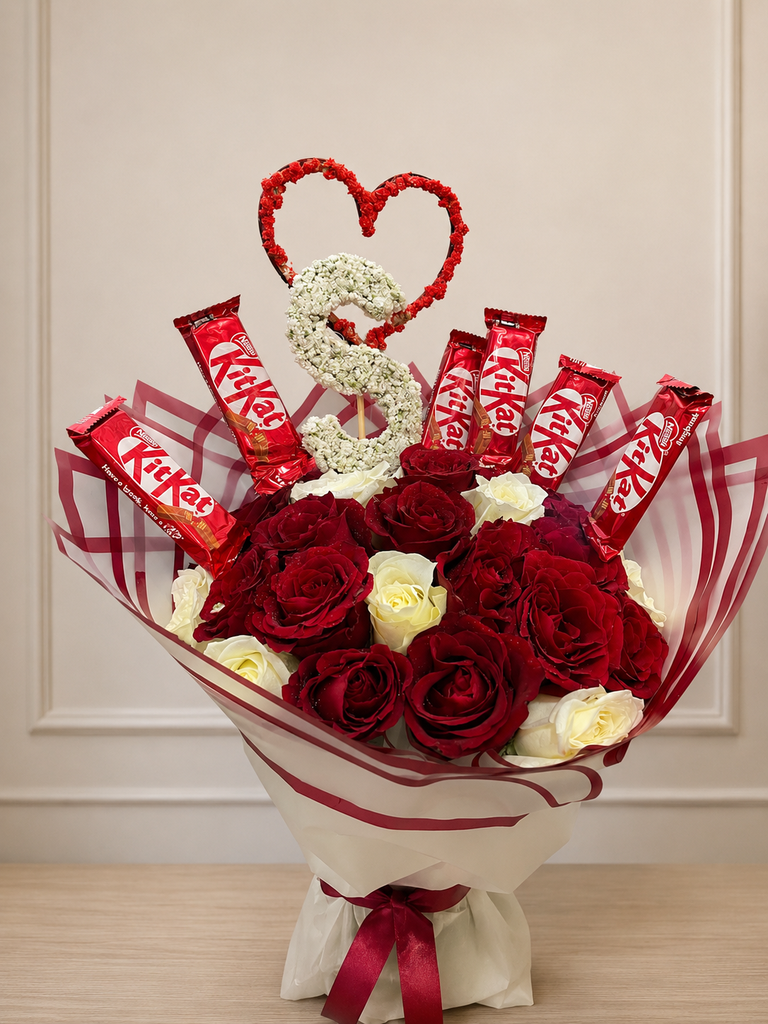 Flowers 💐 chocolate 🍫 Letter and Heart ♥️