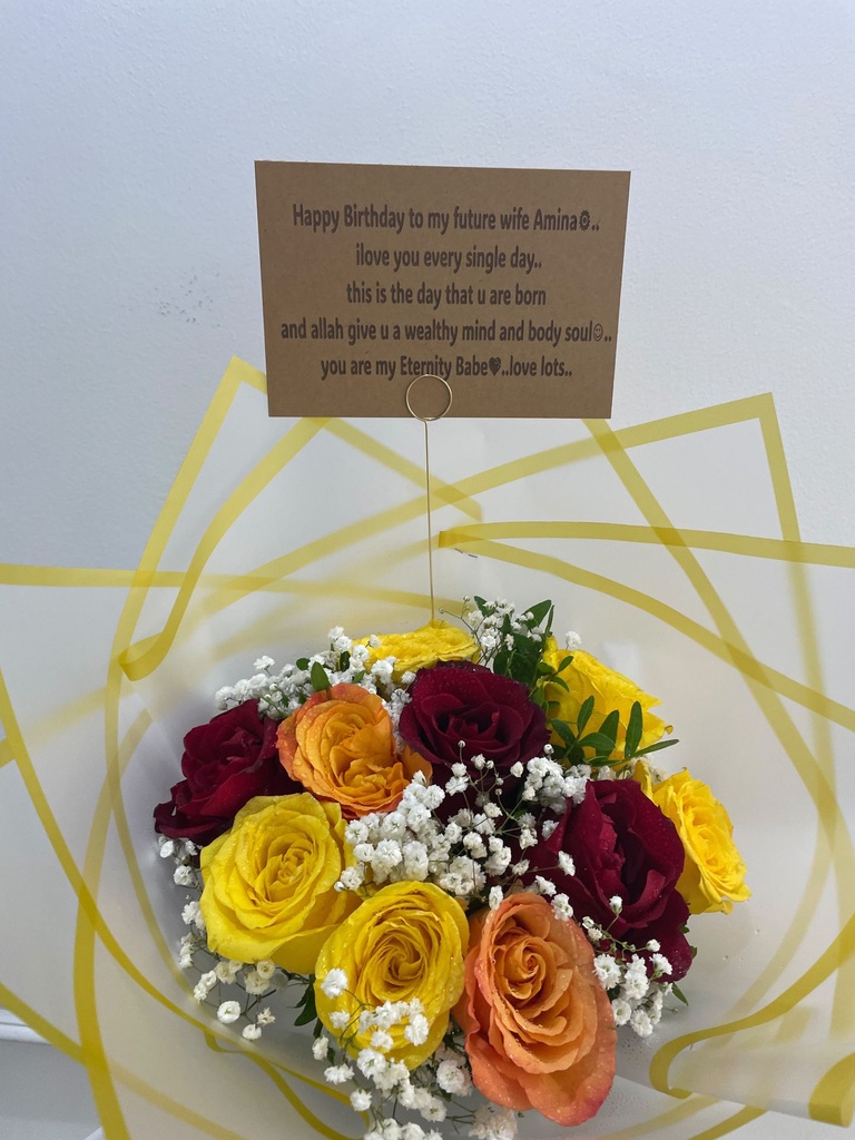 Mixed color roses