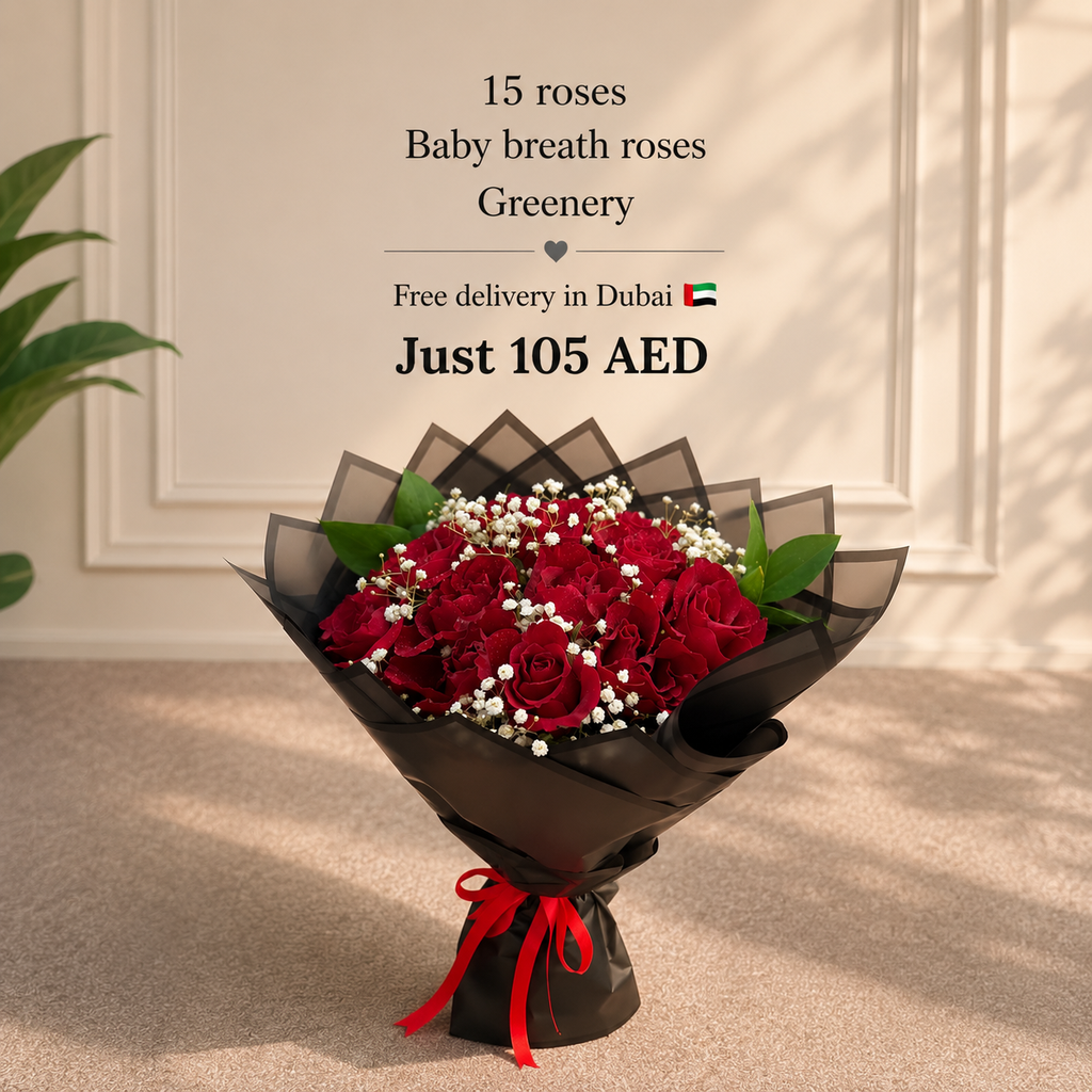 Sweet love Bouquet 15 Roses