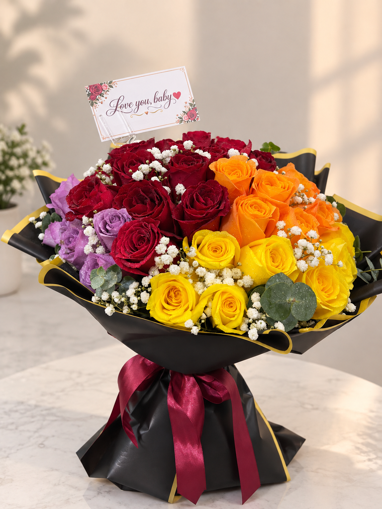 50 Mix Color Roses